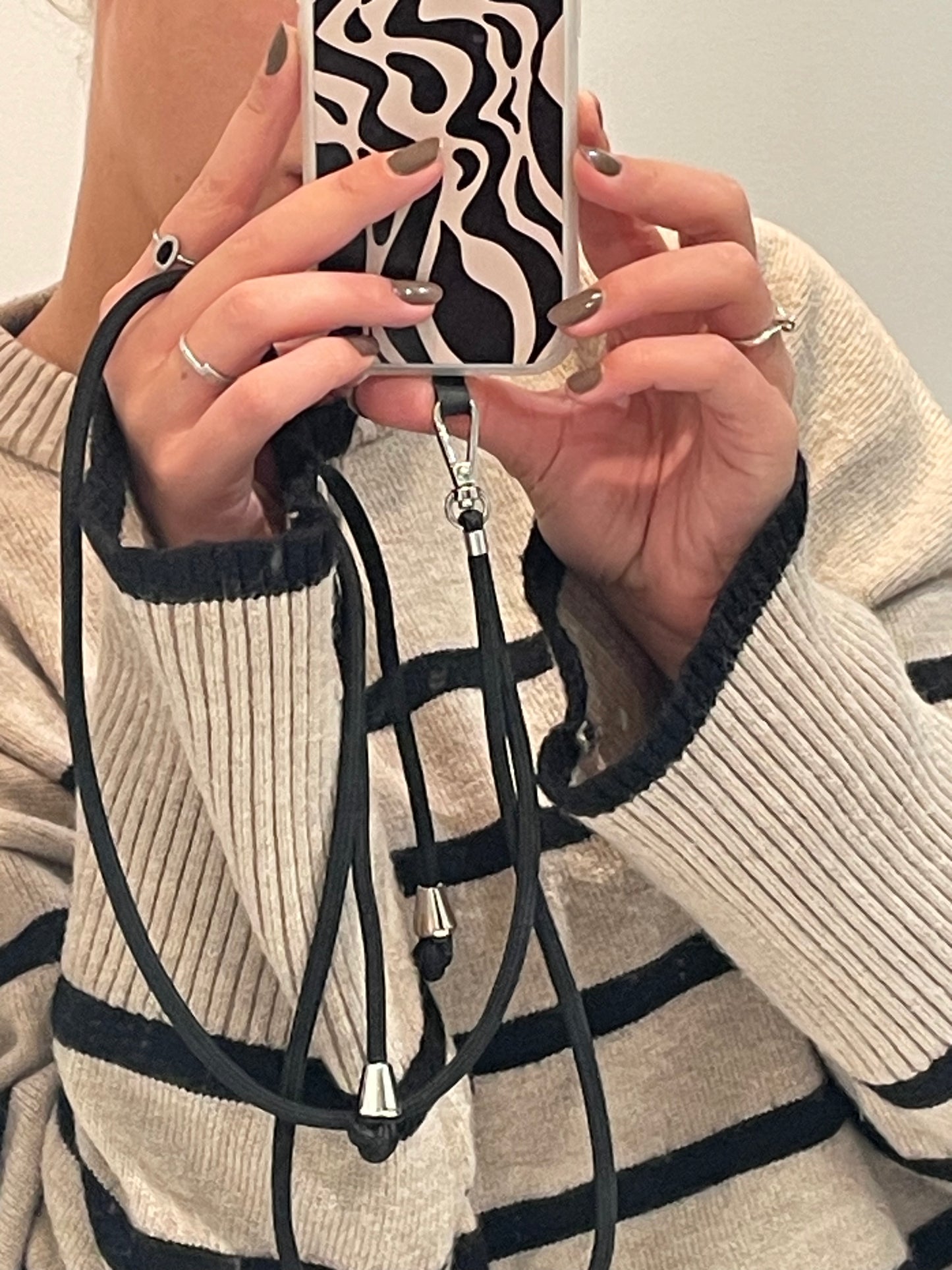 Cordon de téléphone Noir