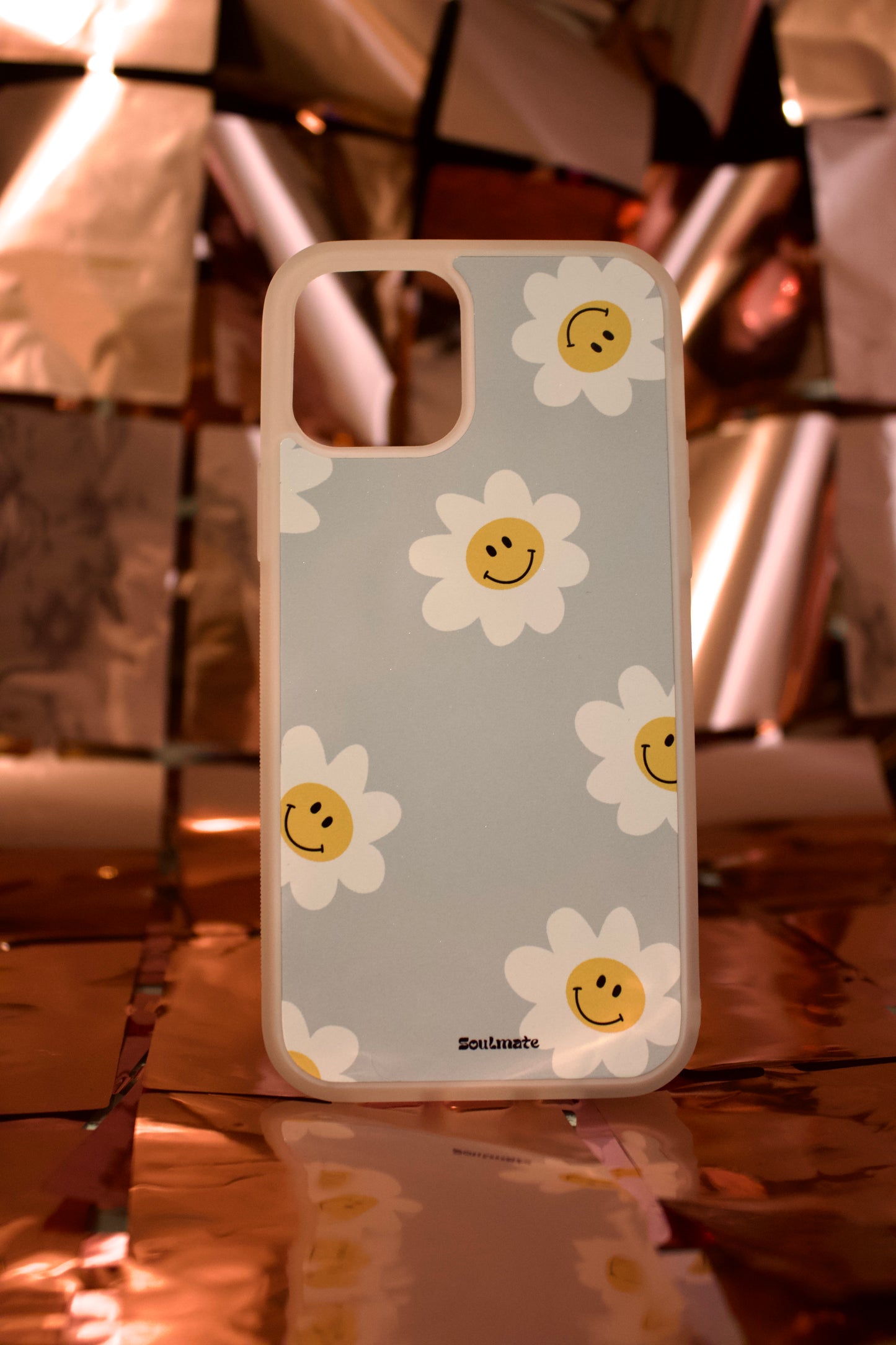 Happy Flower Mauve/Grise - iPhone 12