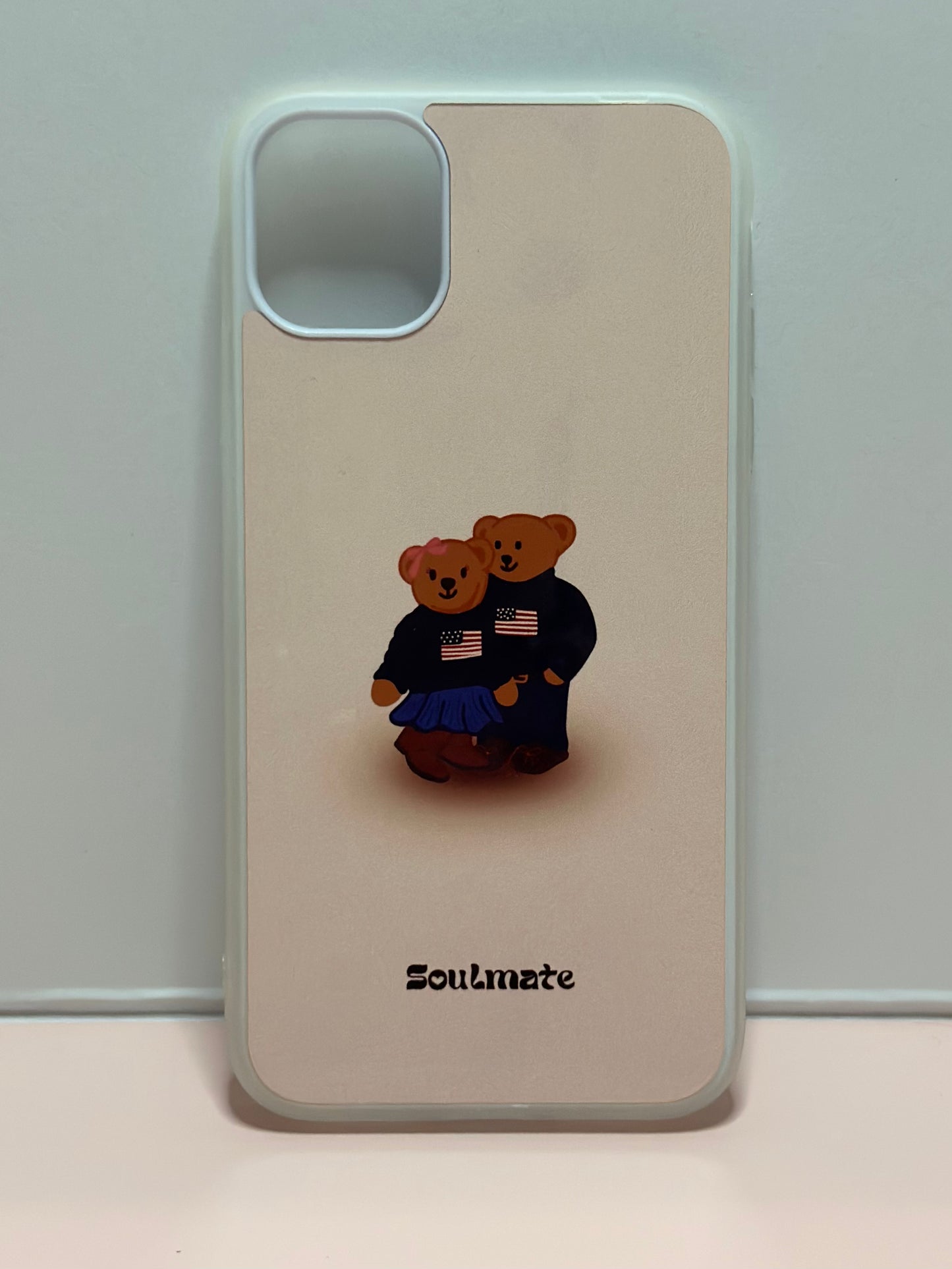 Coque Teddy Couple Rose - Iphone 11
