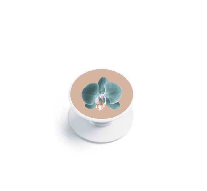 Grip de téléphone : Orchidée Fond Taupe