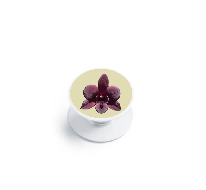 Grip de téléphone : Orchidée Fond Vert Sauge