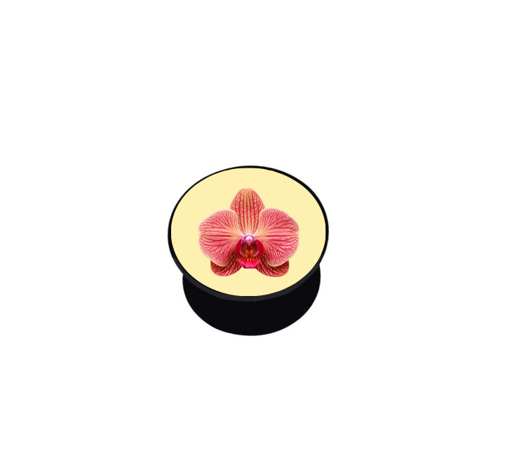 Grip de téléphone : Orchidée Fond Jaune