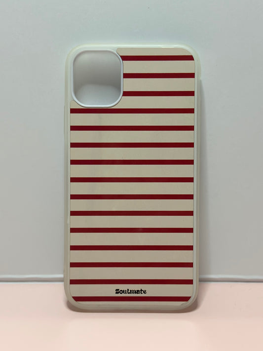 Coque Marinière Rouge - Iphone 11