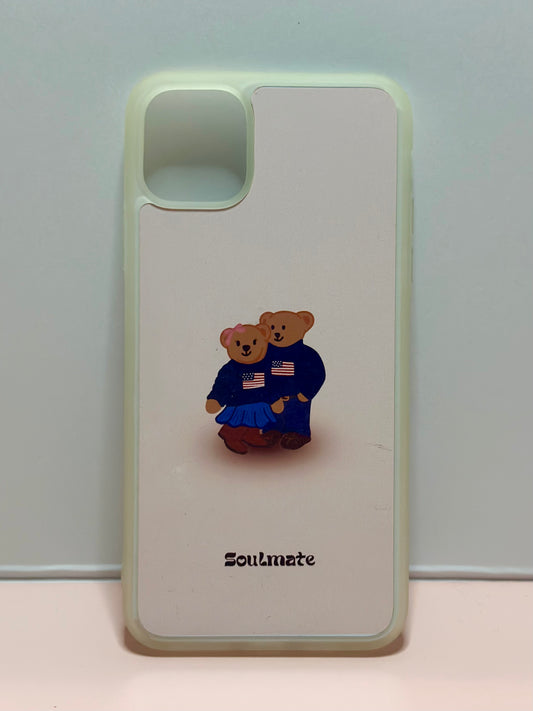 Coque Teddy Couple Rose - Iphone 11 PRO MAX