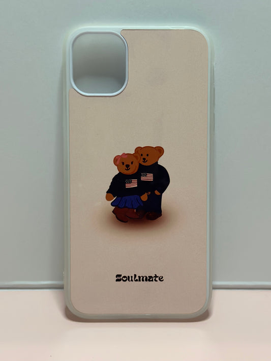 Coque Teddy Couple Rose - Iphone 11